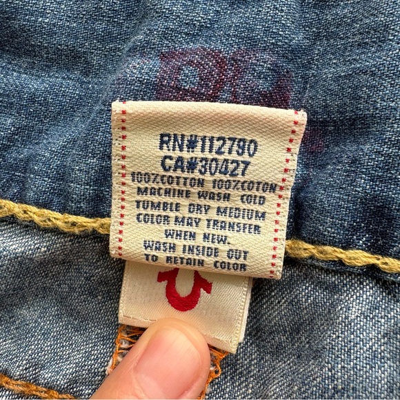 True Religion Denim Flare Trumpet Mermaid train skirt women’s 30 - Picture 10 of 16